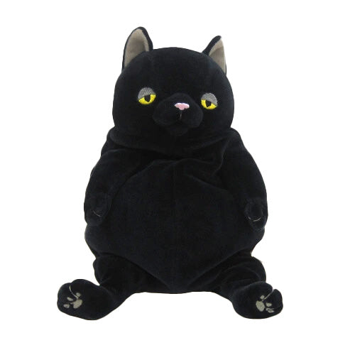 Japanese Mochi Dolls- Black Kitty LARGE 12"