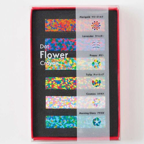 Japanese Dot Crayon Set: Flower Colors