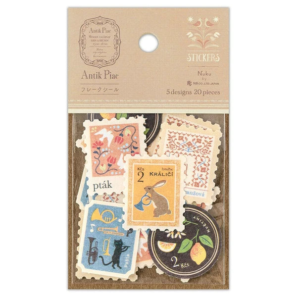 Antique Style Stamp Stickers Set