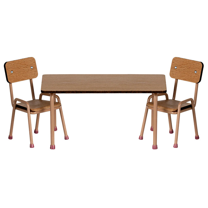 Table and chair set, Mouse - Dark powder