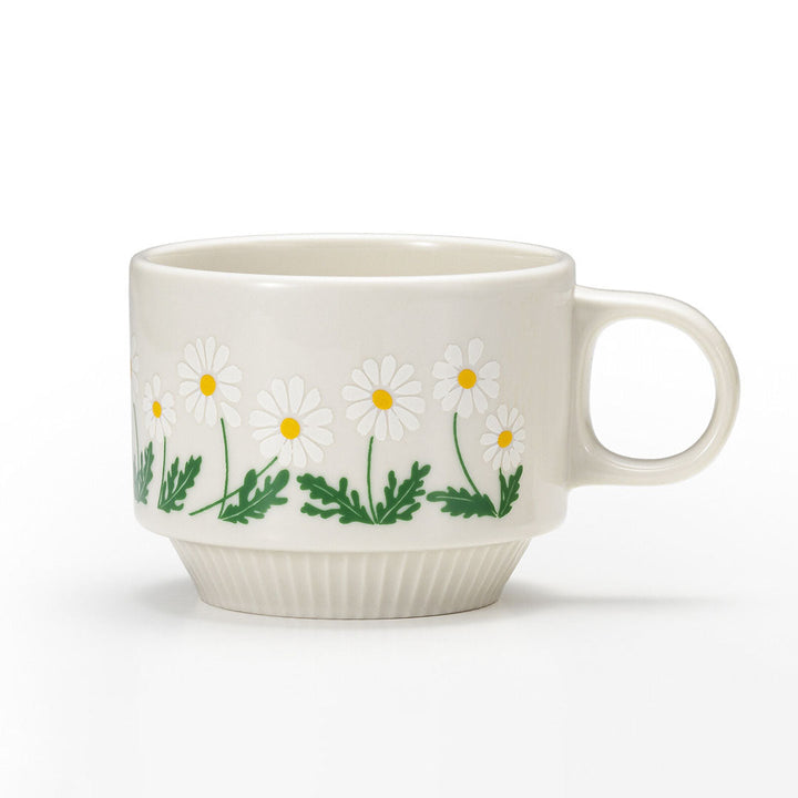 Retro Mug - White Flower