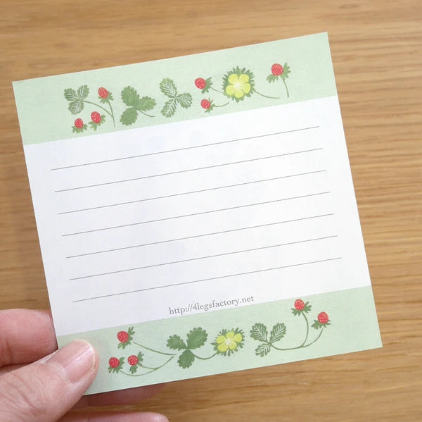 NEW Japanese Watercolor Illustration Memo Pad- Clover Kitty