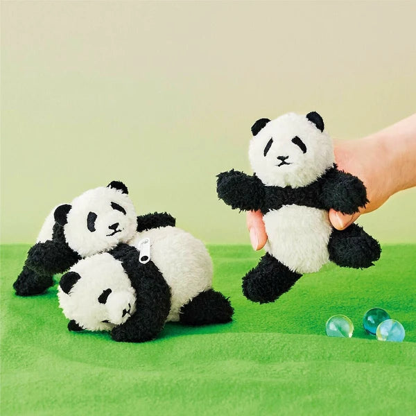 Fluffy Panda Zipper Pouch Bag- Available in 3 Styles! IN STOCK