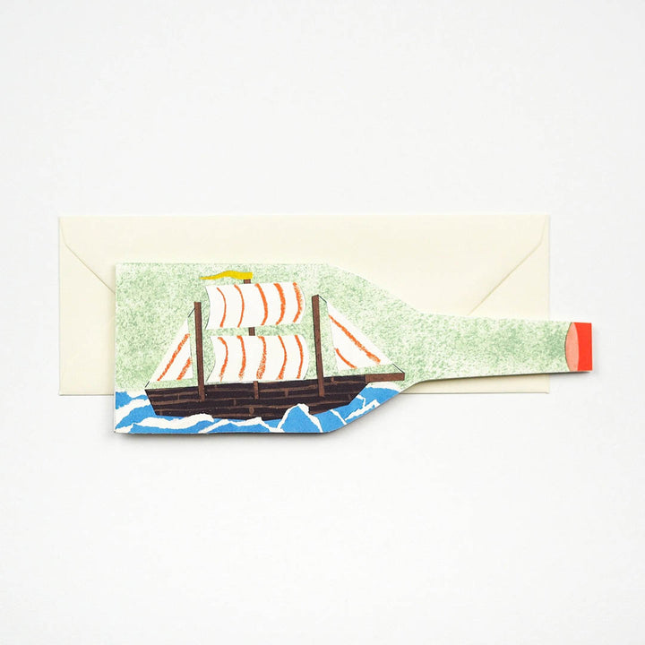 Greeting Card - Ship in a Bottle
