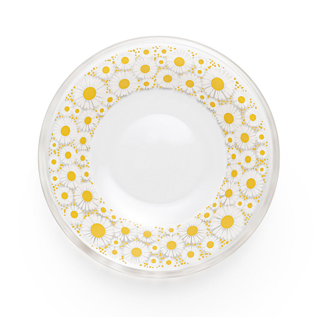 Retro Small Glass Plate - Hanazakari Floral