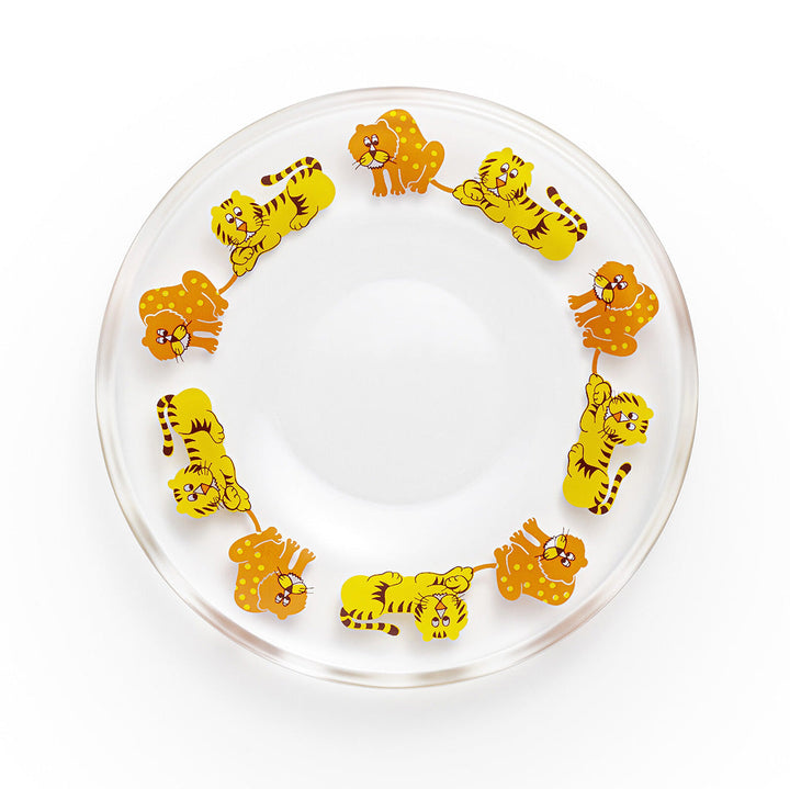 Retro Small Glass Plate - Zoo Animals