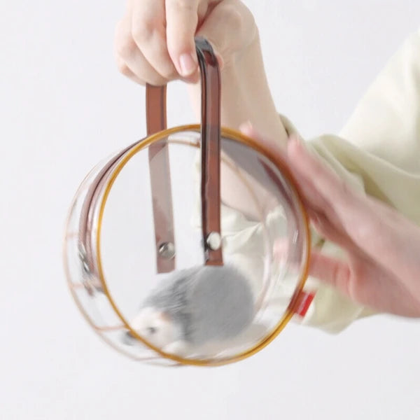 Kawaii Spinning Wheel Pouch with Critter- Hedgehog