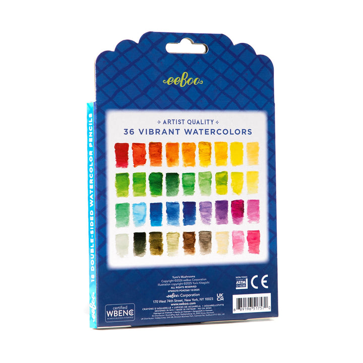 Yumi's Mushrooms 18 Double-Sided Watercolor Pencils
