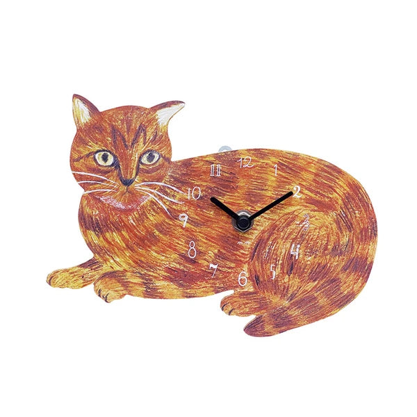 Matsuo Miyuki Die Cut Clocks- Shima Cat