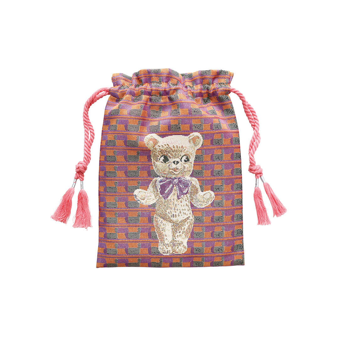 NEW Nathalie Lete Drawstring Bag - Bear