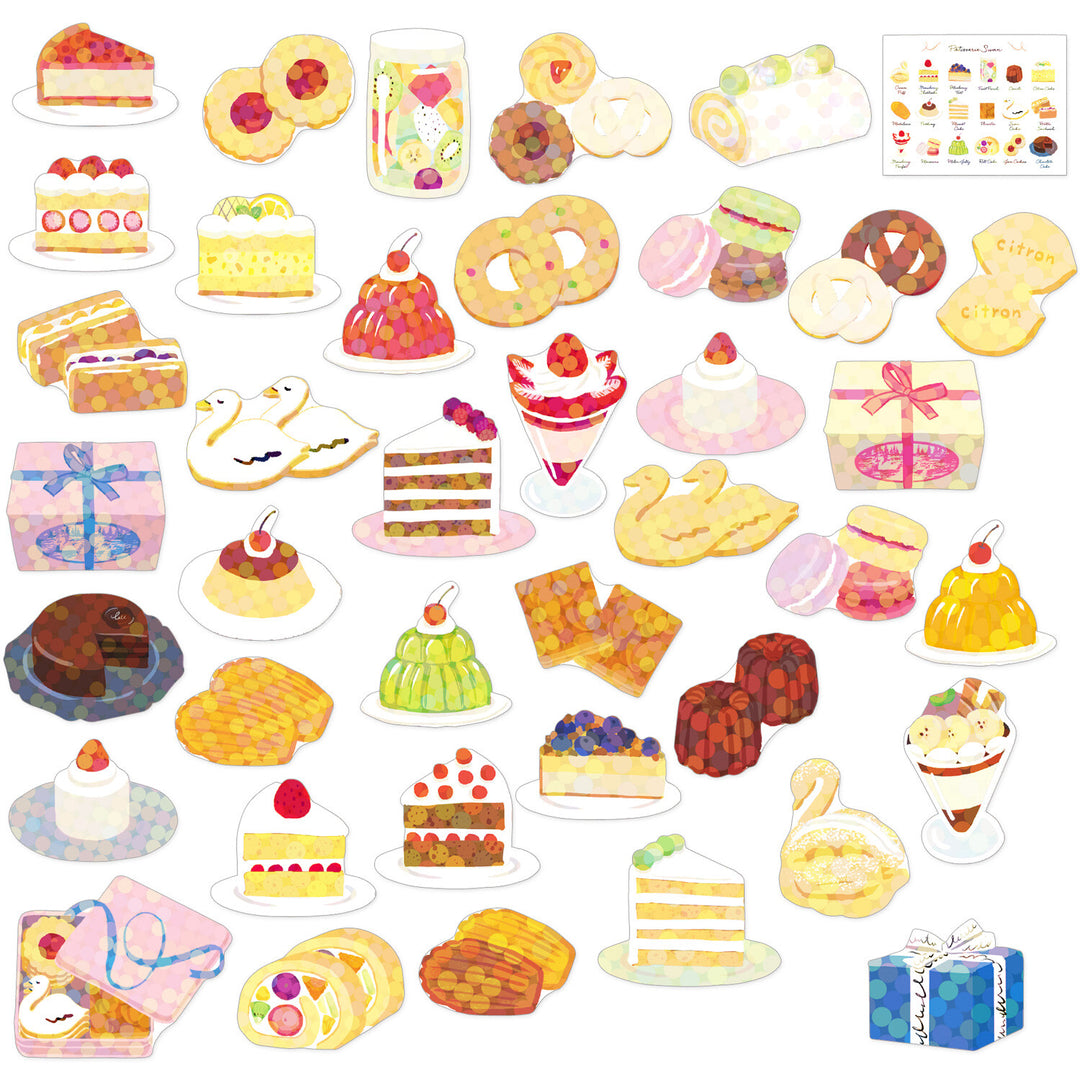 Japanese 40 Pc. Sticker Set- Desserts & Pastries