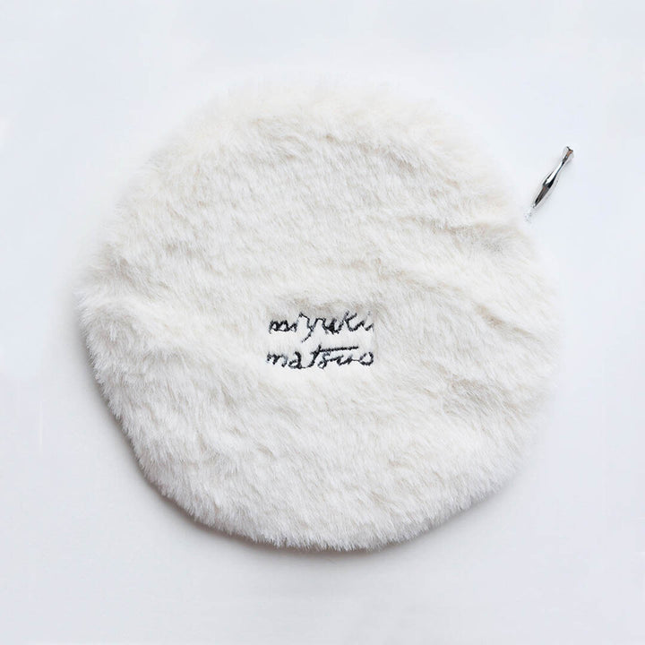 Matsuo Miyuki Fluffy Beige Cat Pouch