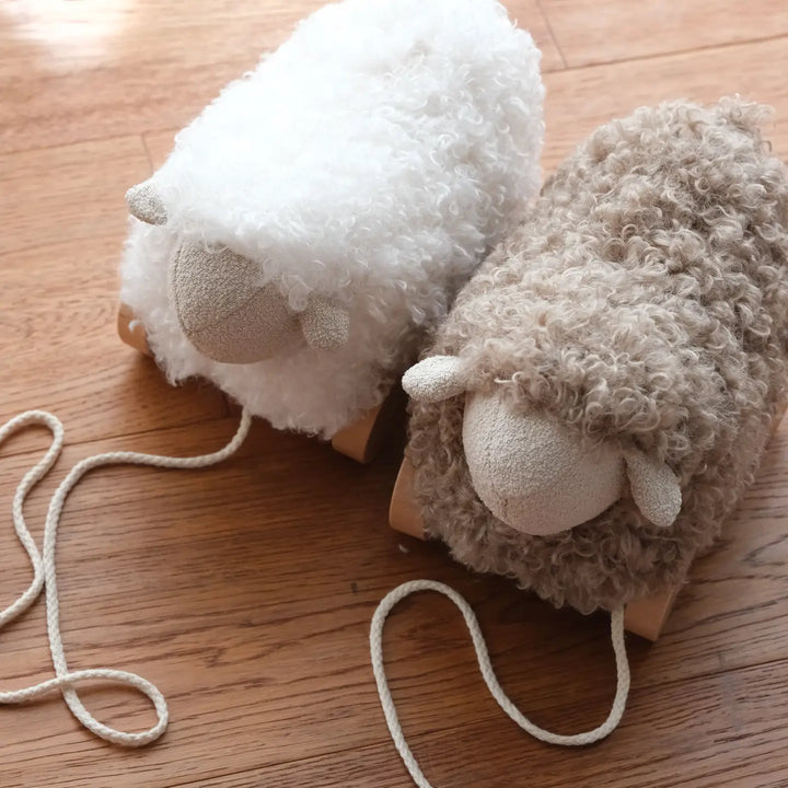 Pull-Along Sheep- Taupe