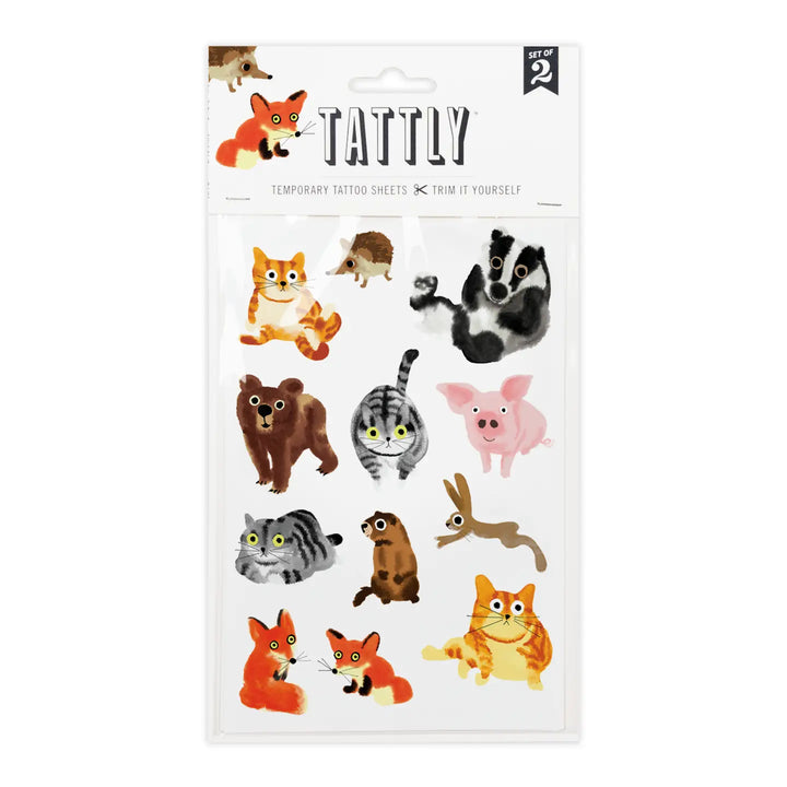 Temporary Tattoo Sheets: Furry Friends