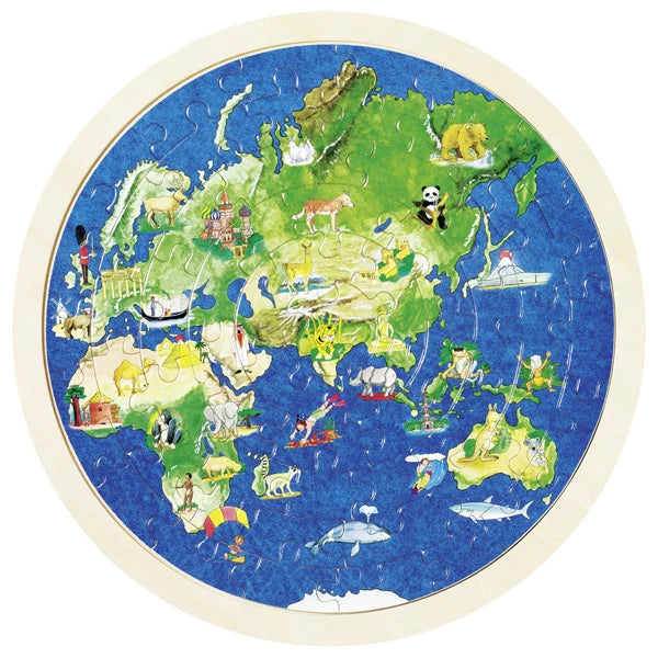 Wooden Puzzle - World Jigsaw Dual sided