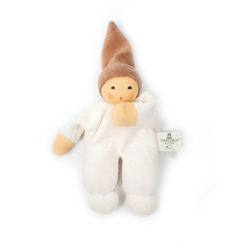Nanchen Nucki Mini Cuddle Doll- Beige Hat and Cream
