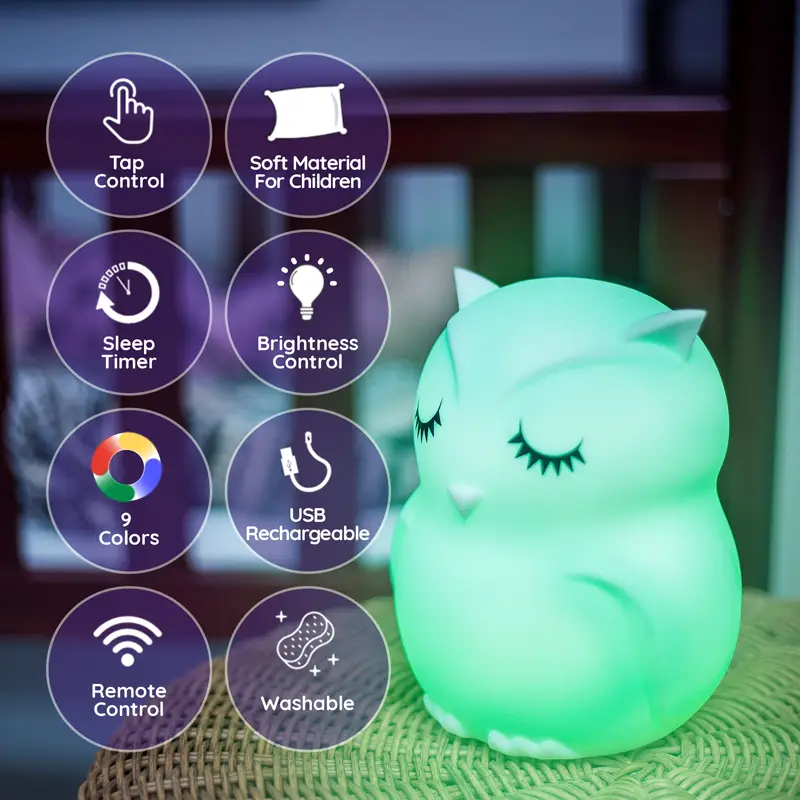 Lumi Pets LED Night Light with Remote- Kitty