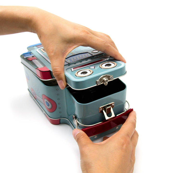 Retro Tin Lunch Box Case- Robot