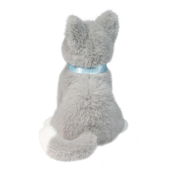 Mini Gray Cat with Ribbon