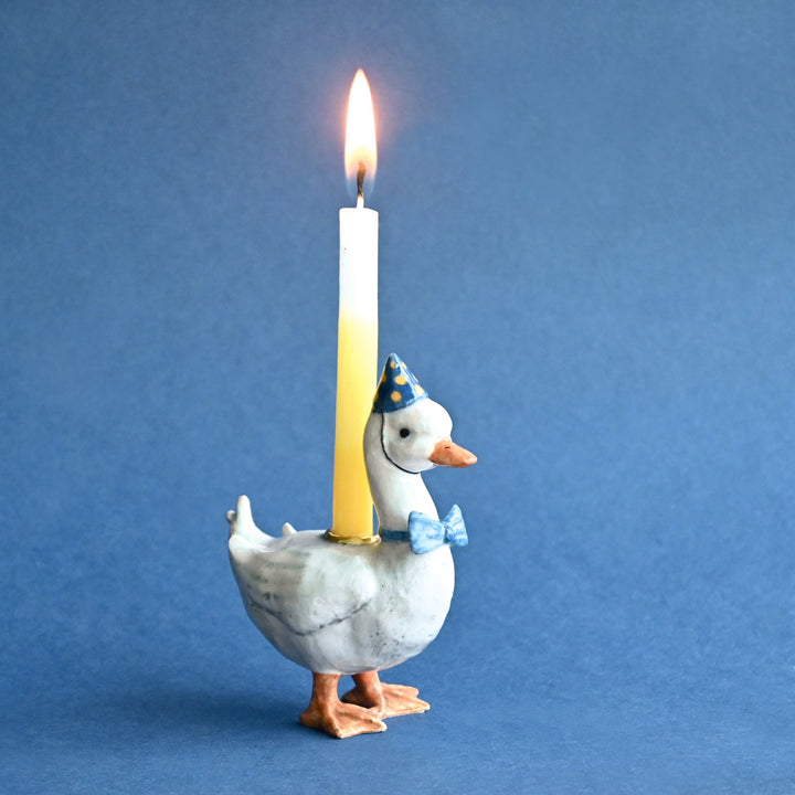 Limited Ceramic Party Animals Candle Holder- Goose