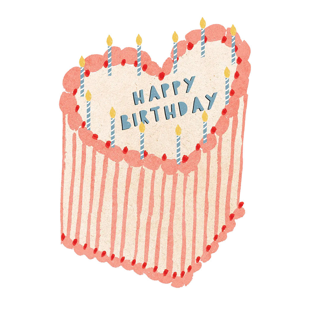 Heart Cake Birthday Sticker