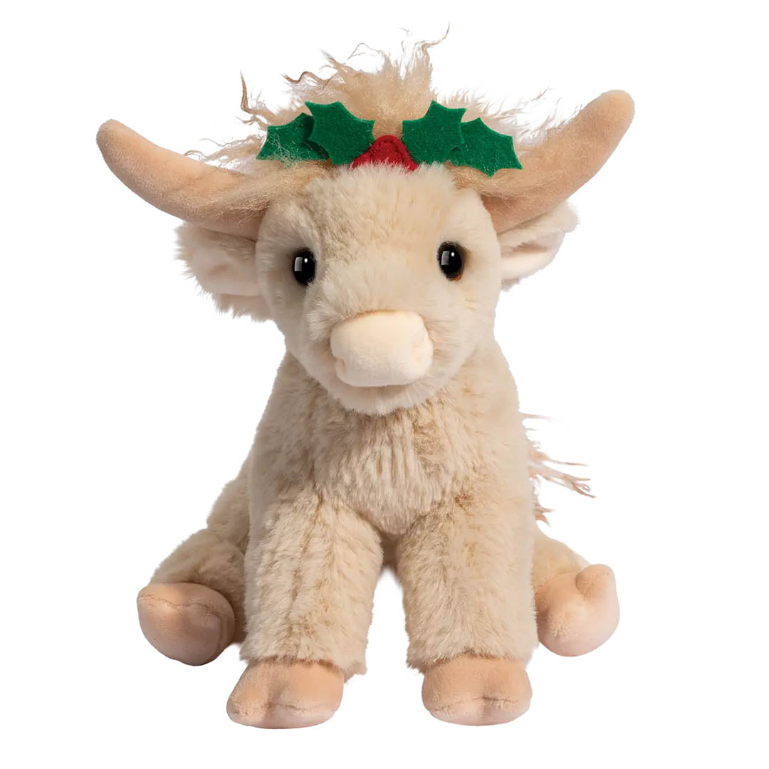 Laddie Holiday Highland Cow Mini Soft Plush Doll