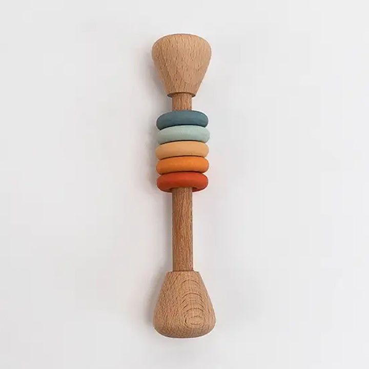 Wooden Rings Rattle - Lagoon