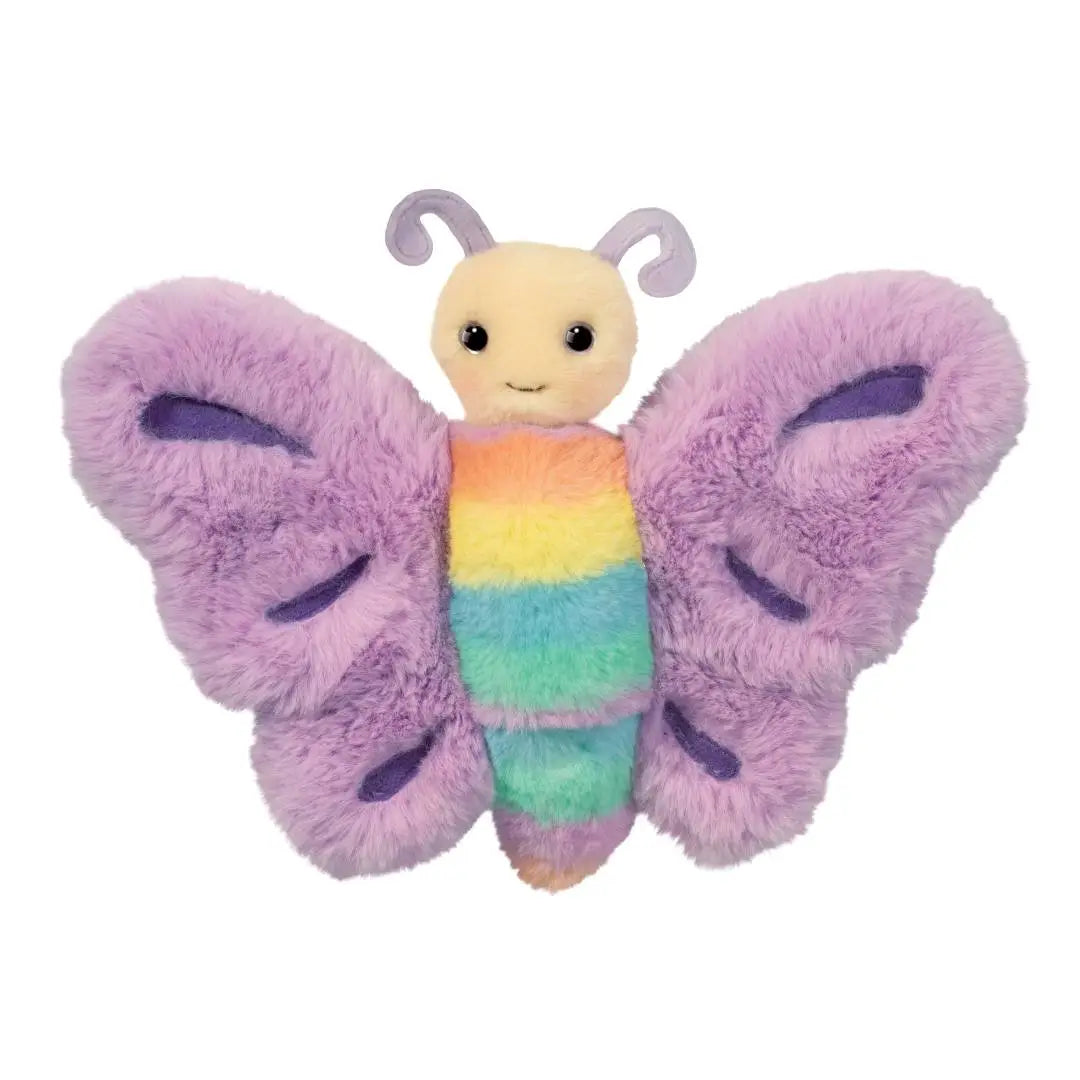 NEW Butterfly Stuffed Animal- Purple with Rainbow