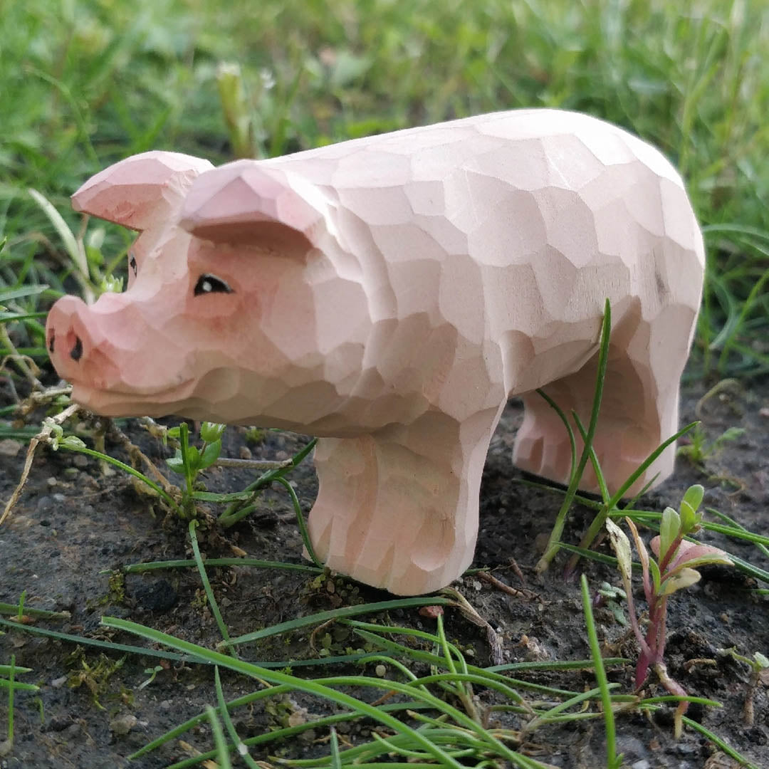 Wooden Pig Animal Toy