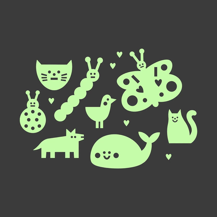 Japanese Glo Stickables Set- Animal Friends By Bianca Palazzi
