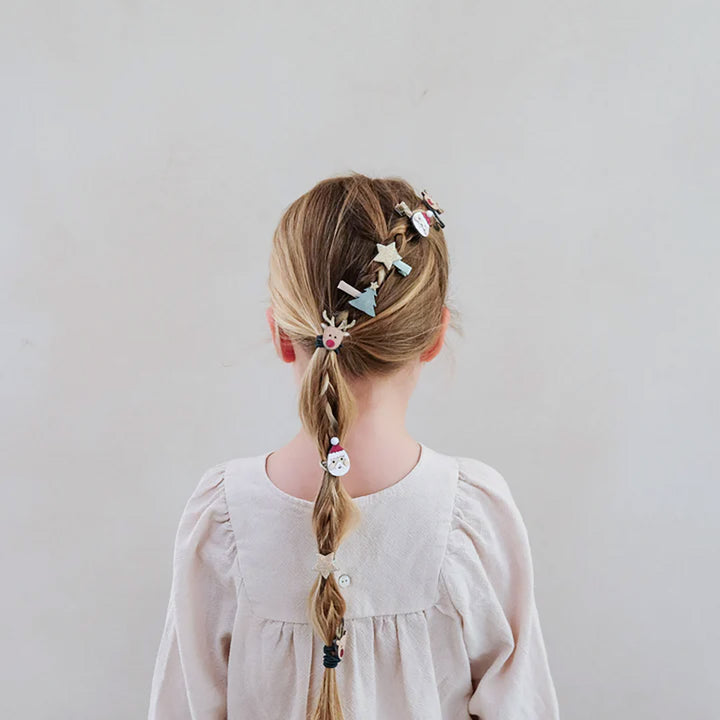 Santa & Reindeer Mini Clips - Set of 8