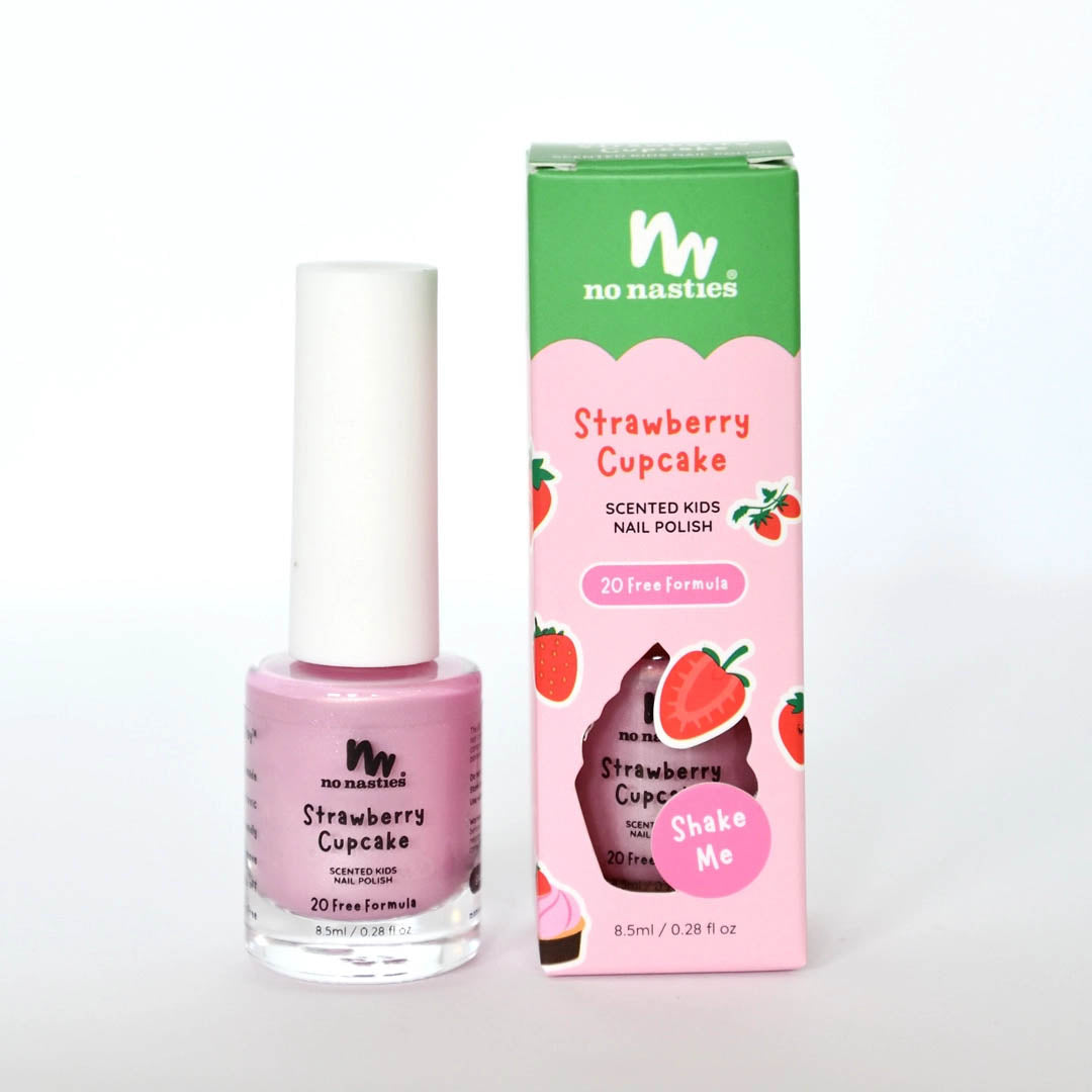 NEW Scented Non-Toxic Peel Off Nail Polish- Strawberry Cupcake