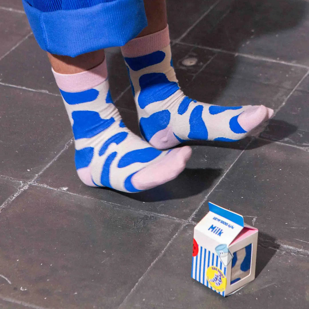 Kid's 3D Socks- Milk
