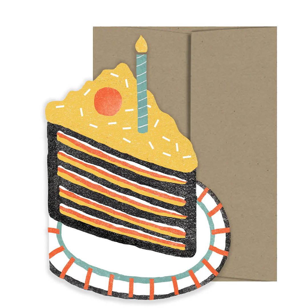 Piece of Cake - Die Cut Birthday Card