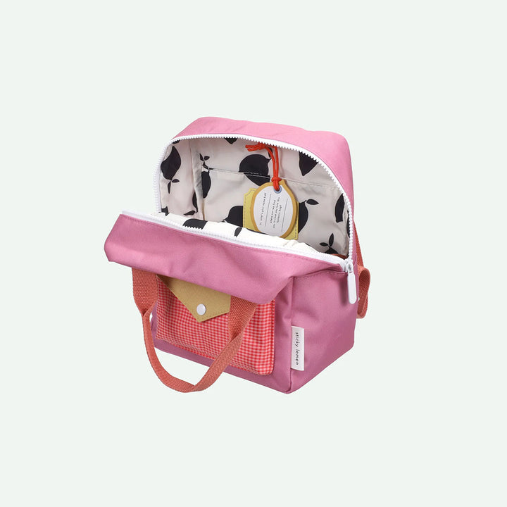 Small Backpack Bag - Envelope - Rosebay Pink