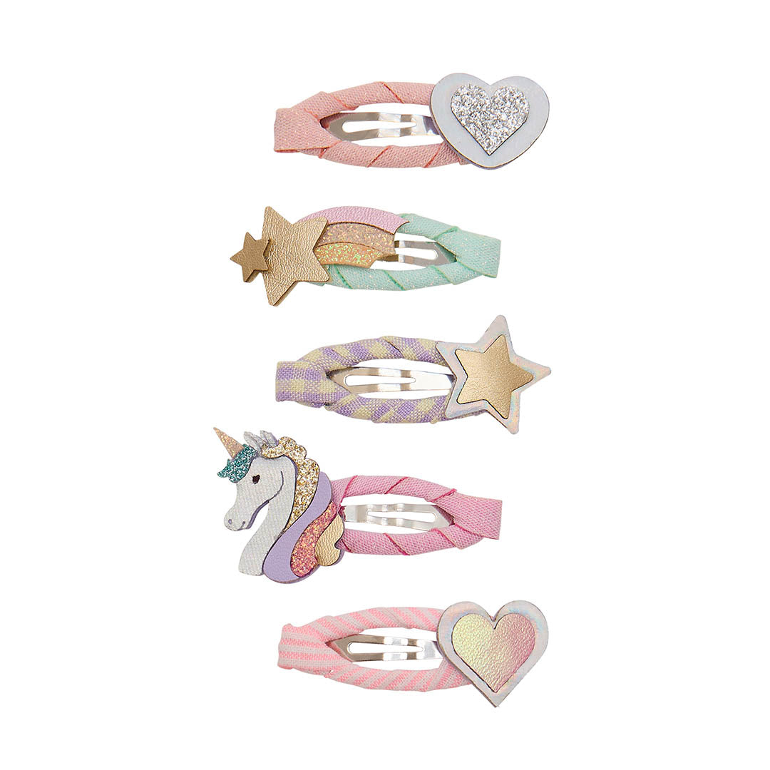 Dreamy Unicorn Mini Clip Set Clic Clacs - Set of 5