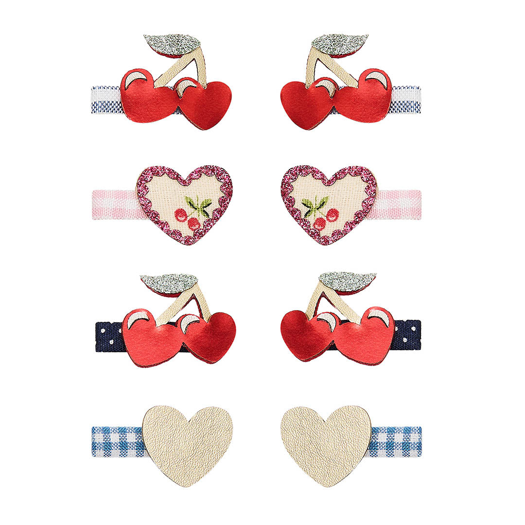 Red Cherries Mini Hair Clips