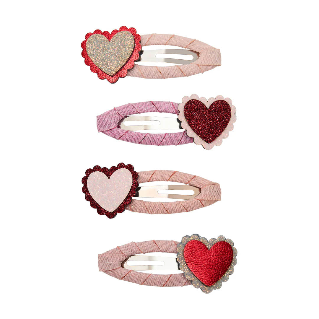 Scallop Heart Clic Clacs - Set of 4