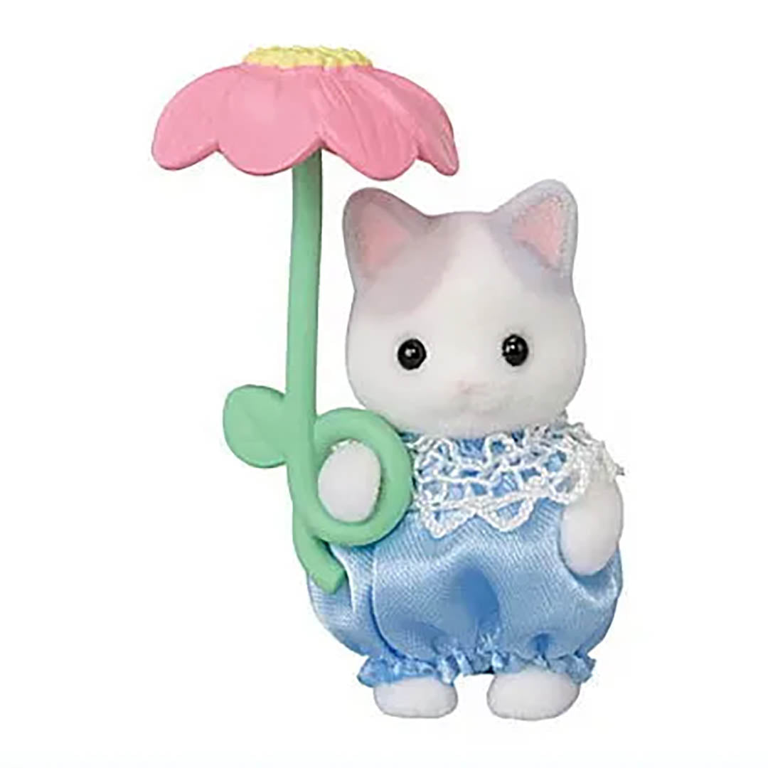 Calico Critters Large Sticker- Cat with Flower