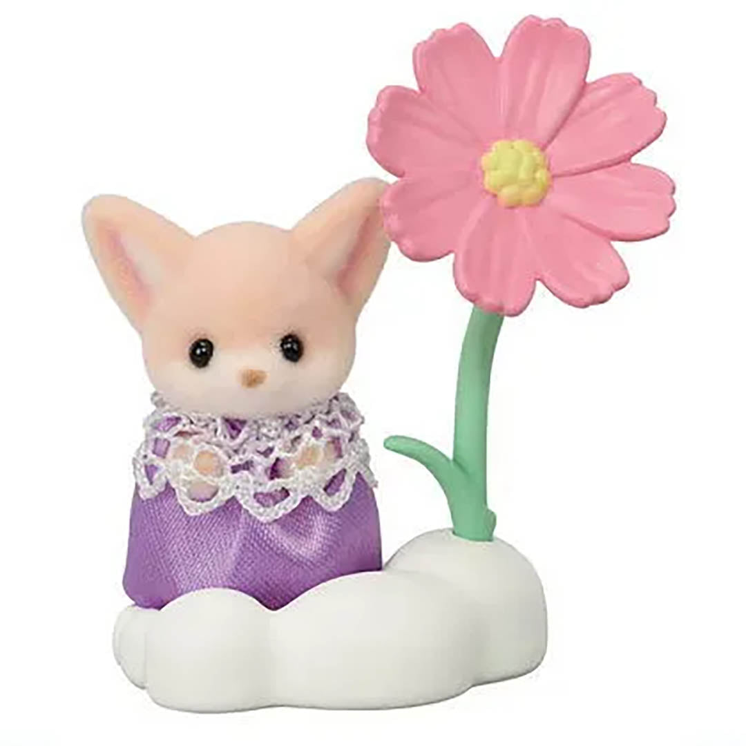 Calico Critters Large Sticker- Fennec Fox with Flower