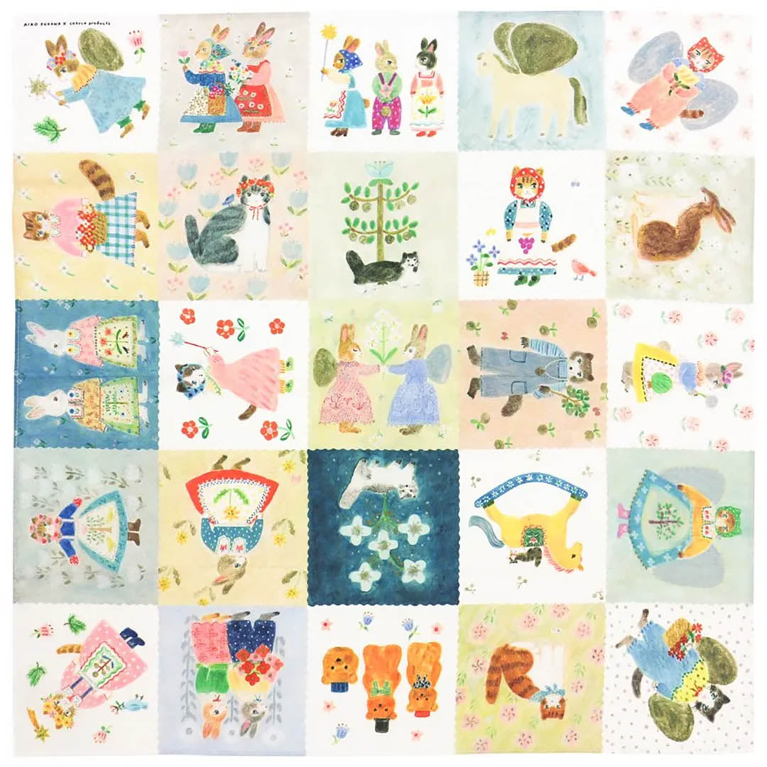 NEW Aiko Fukawa Cotton Printed Handkerchief
