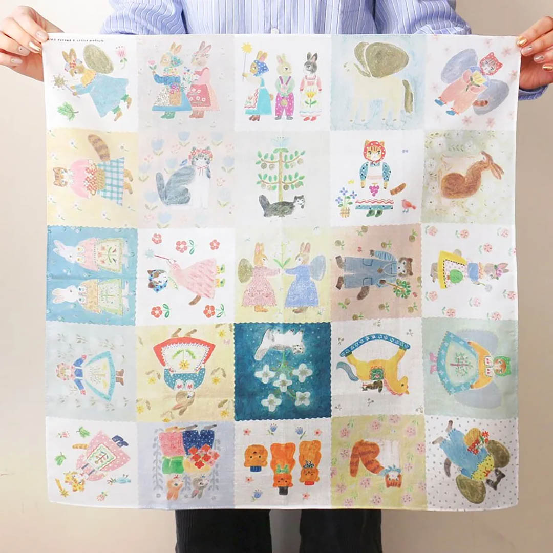 NEW Aiko Fukawa Cotton Printed Handkerchief
