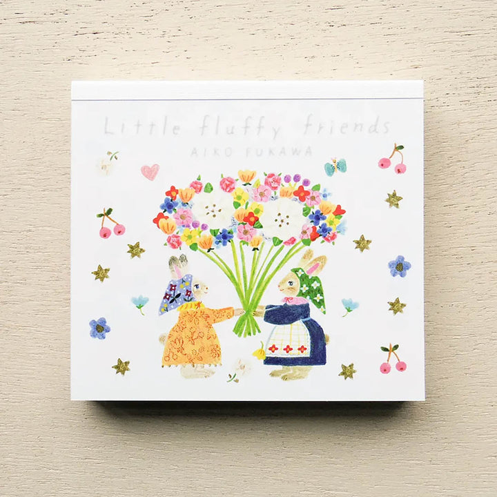 NEW Aiko Fukawa Block Memo Pad - Little Fluffy Friends