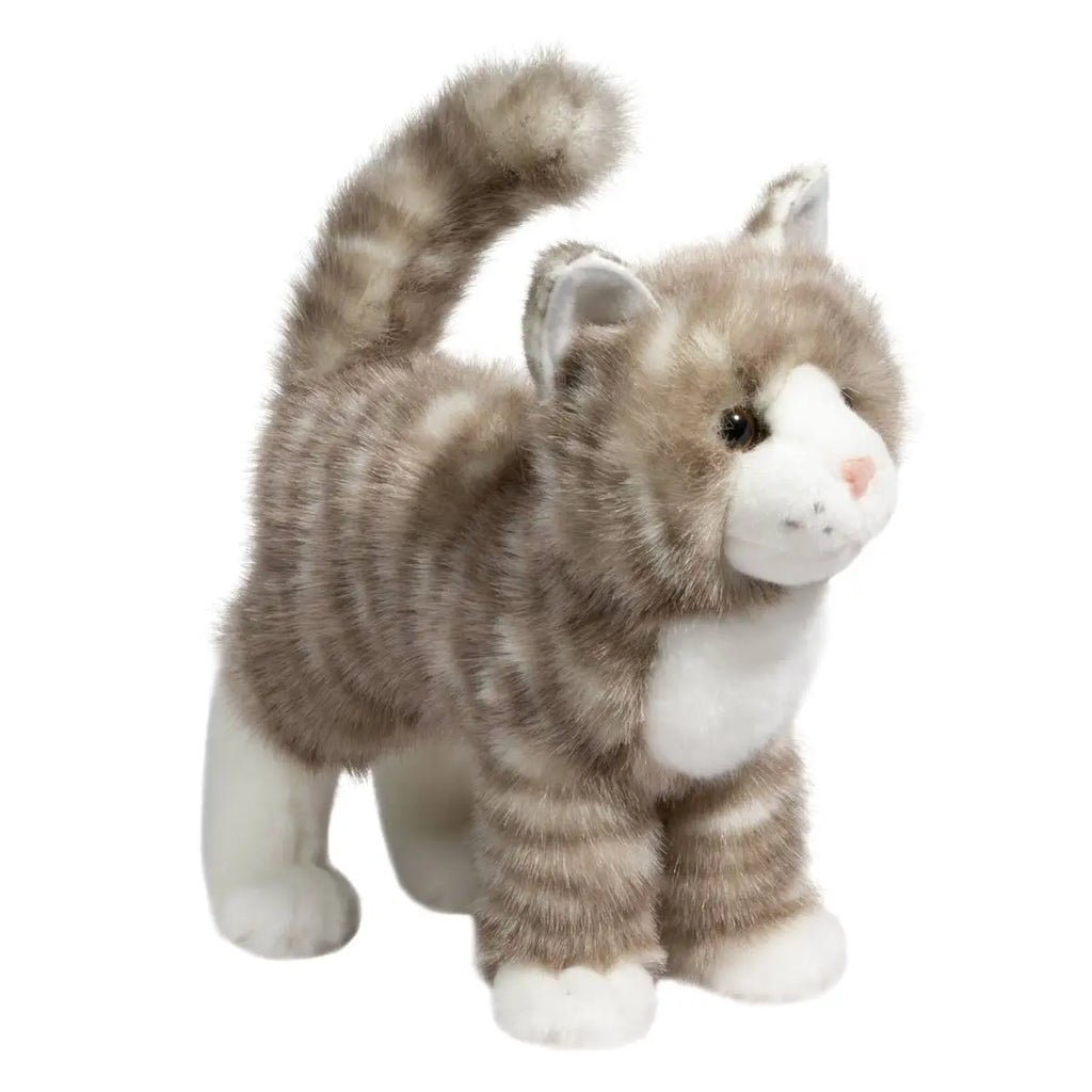 Zipper Gray Tabby Cat Stuffed Animal Plush- Medium
