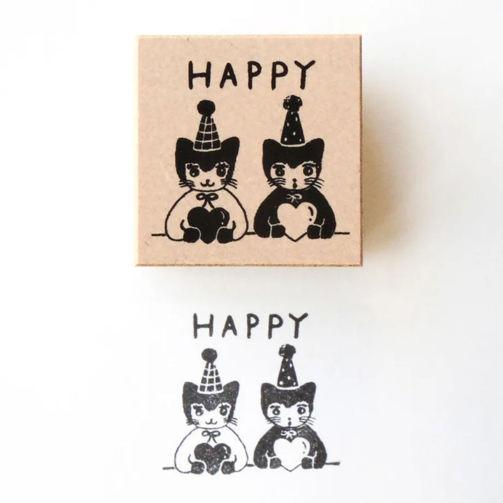 Aiko Fukawa Rubber Stamp - Happy