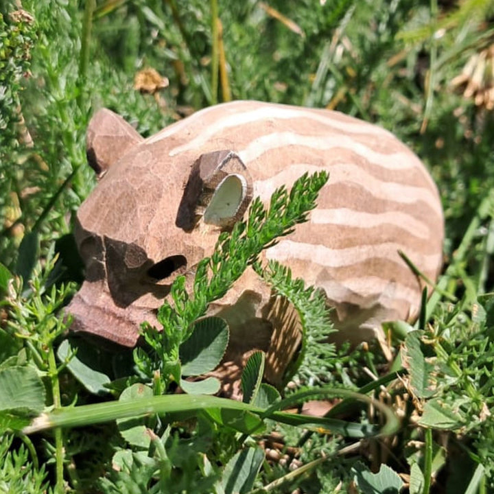 Wooden Wild Boar Piglet Animal Toy