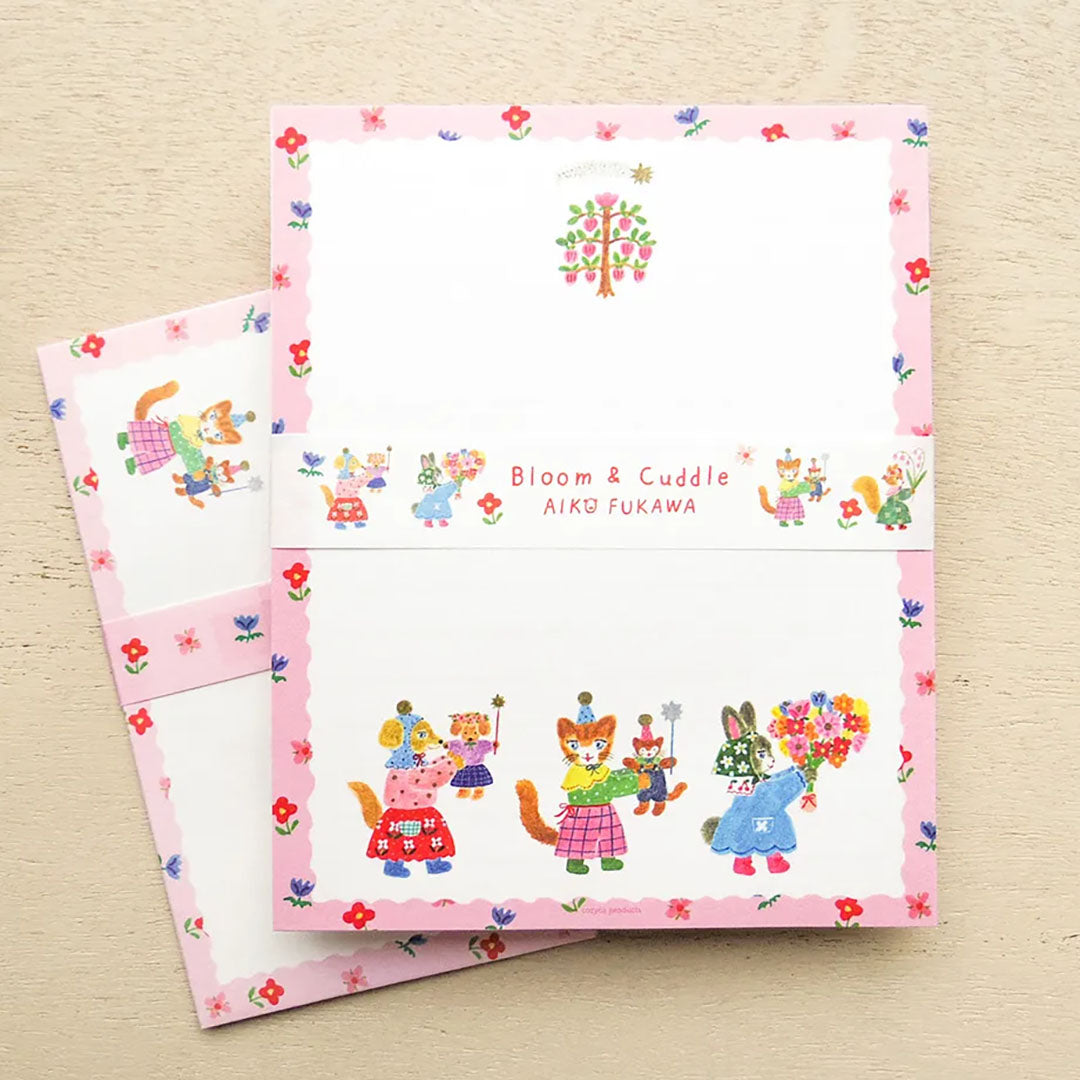 Aiko Fukawa Stationery: Bloom and Cuddle Letter Set