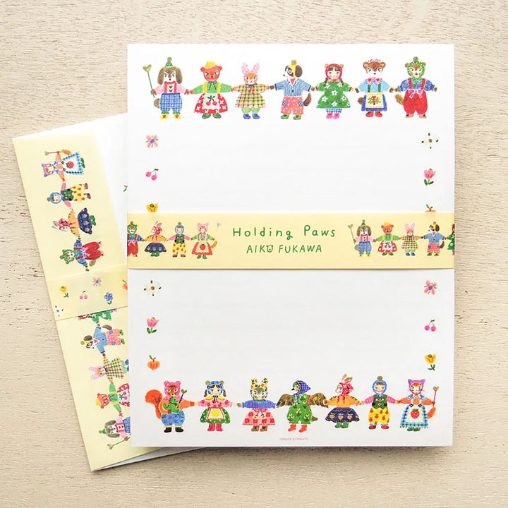 Aiko Fukawa Stationery: Holding Paws Letter Set
