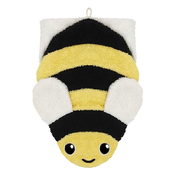Organic Cotton Animal Puppet Washcloth - Bumble Bee