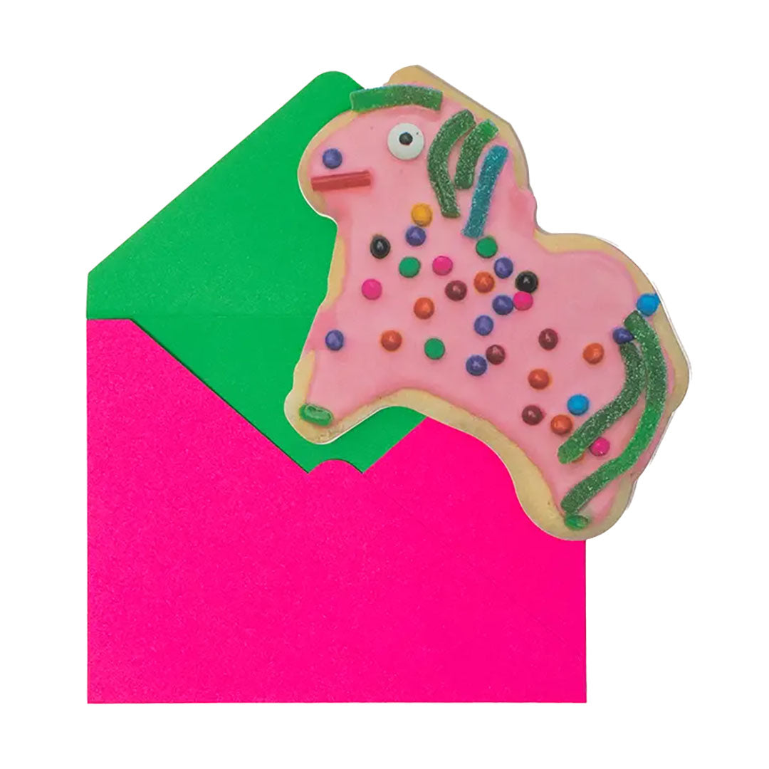 Weird Pony Cookie Card
